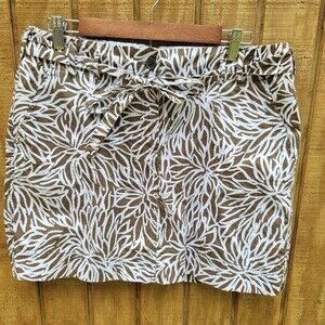 Land's End Brown And White Skort Womens Size 12P